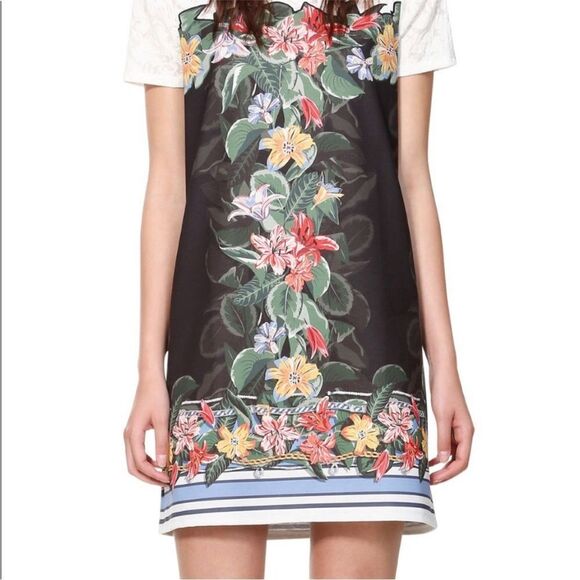 DESIGUAL | NEW Natalie Vest Floral Dress Short Sleeve T-Shirt Women’s Size Small - Picture 1 of 10